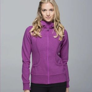 NWT Lululemon Scuba Hoodie II Fleece - Heathered Marled Ultra Violet - Size 12